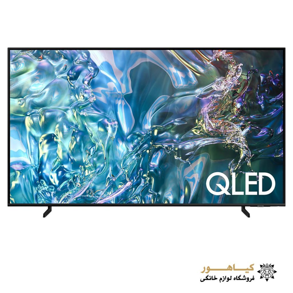تلویزیون سامسونگ 55 اینچ مدل QA55Q60DAU از نمای جلو با صفحه نمایش QLED